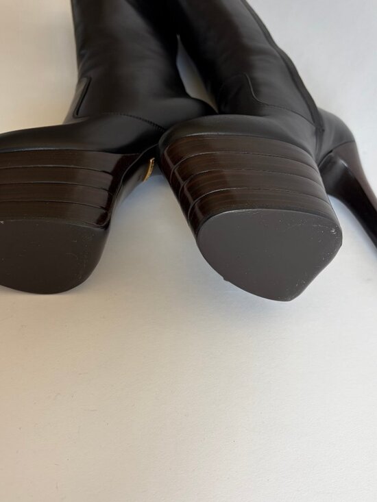 GUCCI ANGEL PLATFORM LEATHER KNEE HIGH BOOTS NEW - Picture 11 of 13